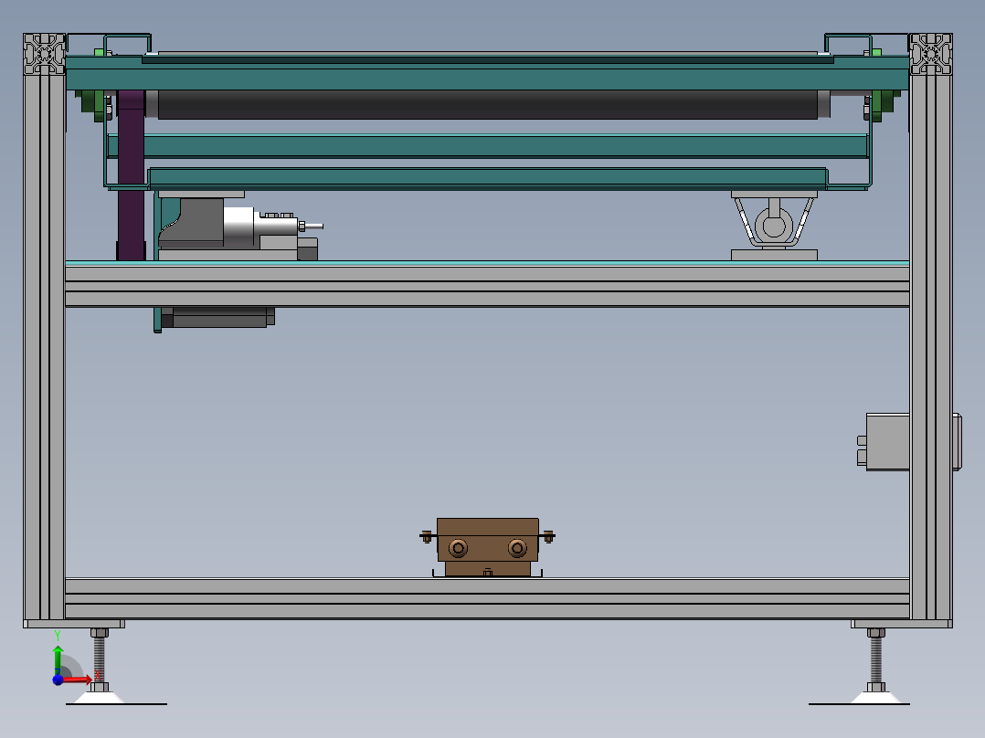 动态称重输送带三维图550028==40前视图