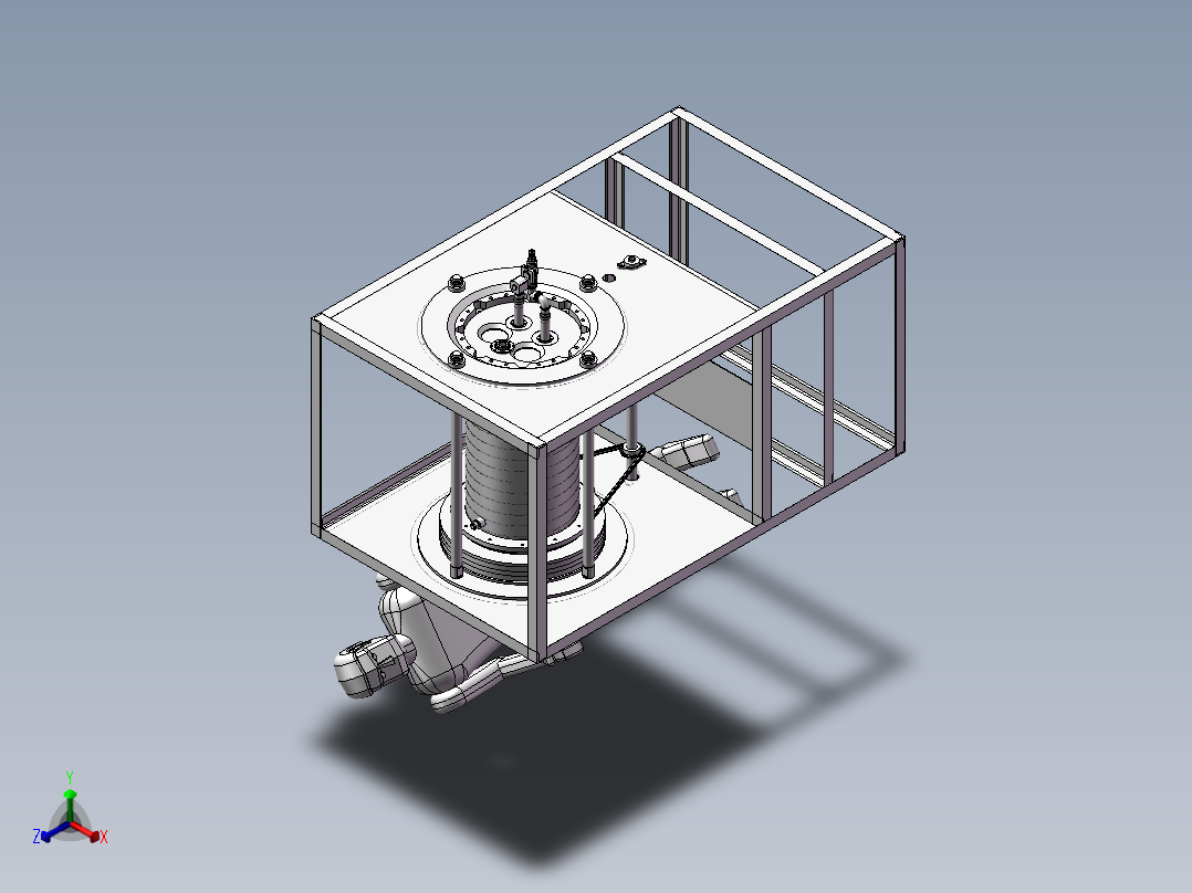 细菌观察研究设备正等轴测图