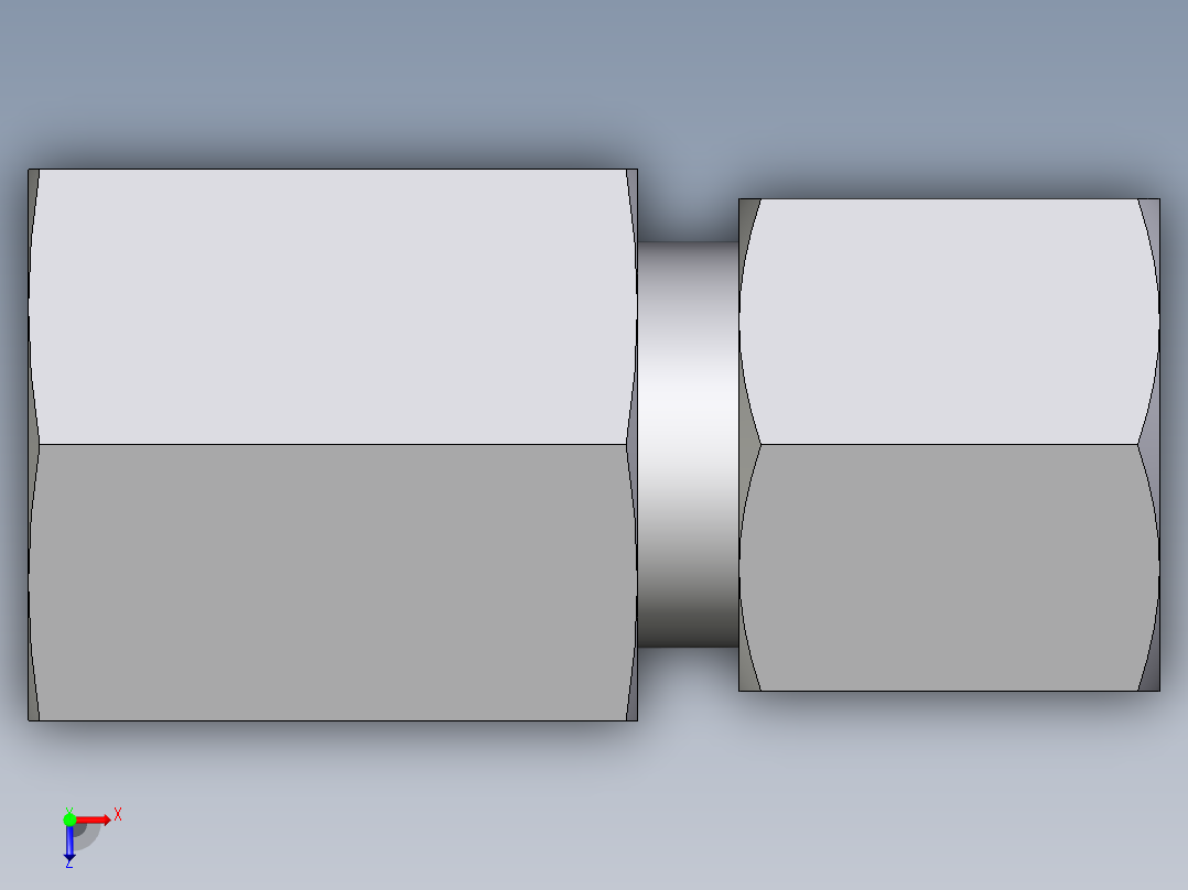 卡套式工业通用硬管接头EO_Swivel_connector_GAI08ZLR71俯视图