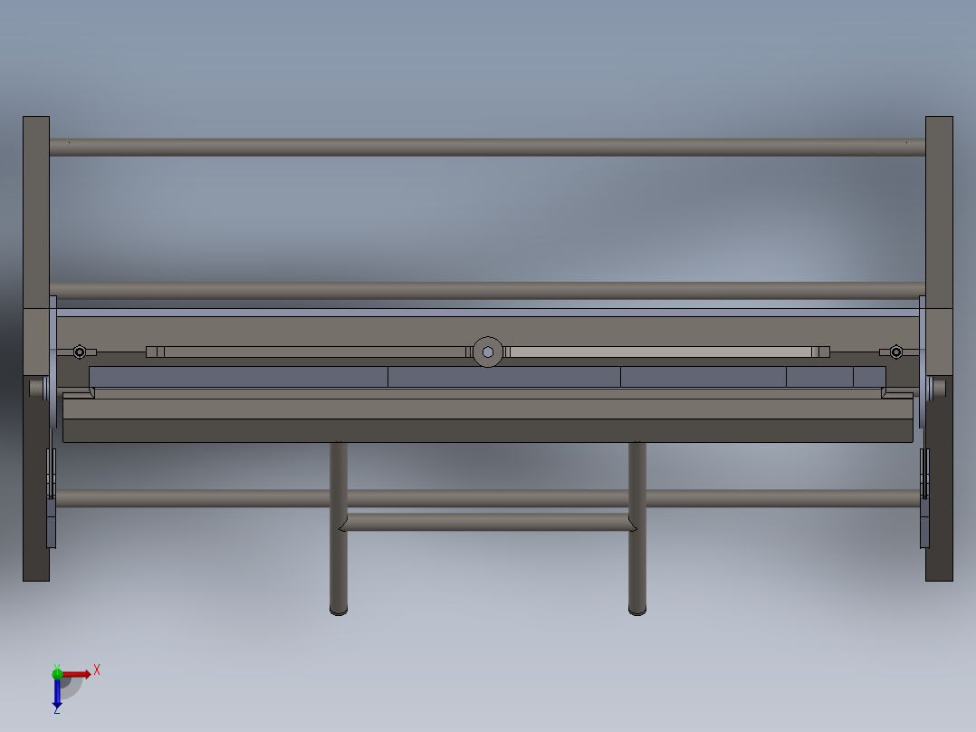 钣金折弯机俯视图