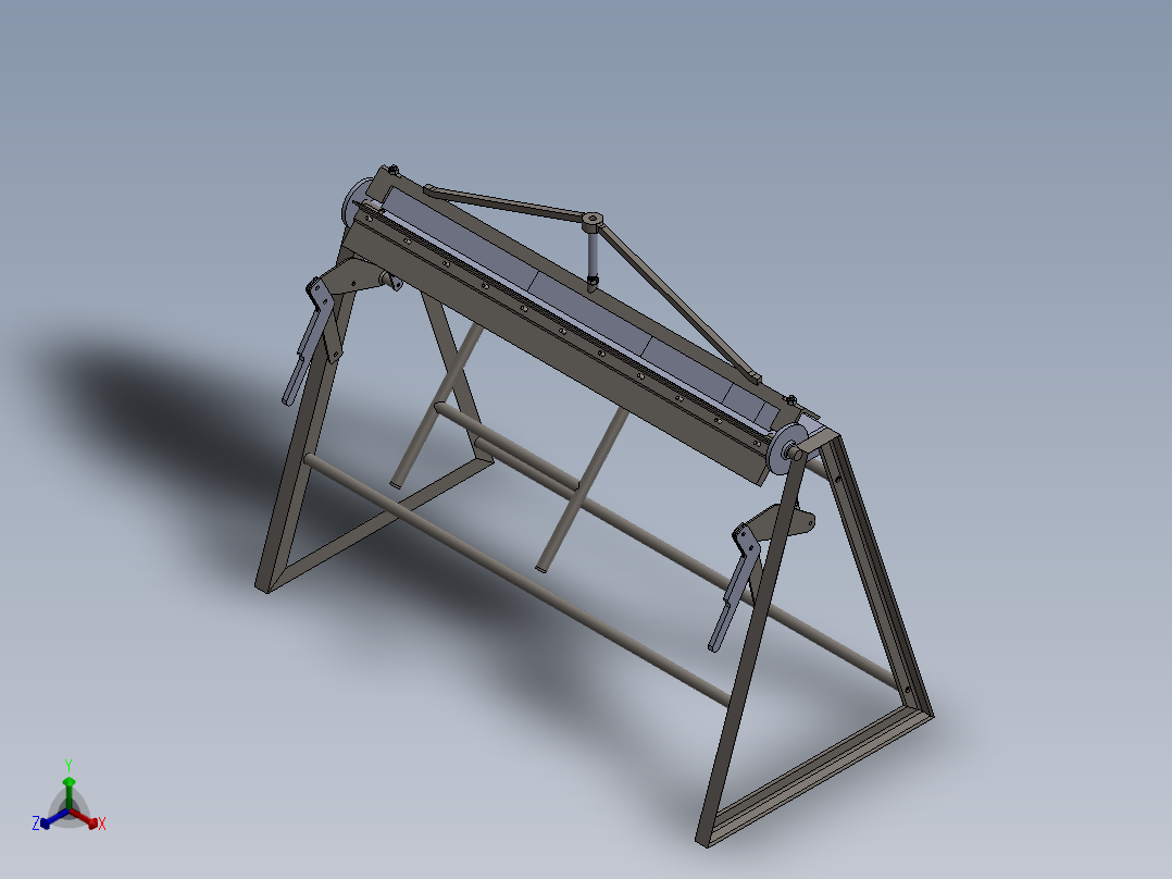 钣金折弯机正等轴测图
