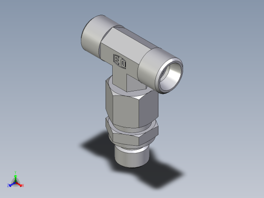卡套式工业通用硬管接头EO_Assembled_adjustable_standpipe_branch_tee_EVT10LMOMD71