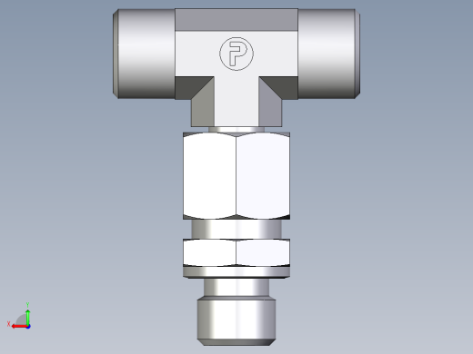 卡套式工业通用硬管接头EO_Assembled_adjustable_standpipe_branch_tee_EVT10LMOMD71后视缩略图