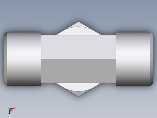 卡套式工业通用硬管接头EO_Assembled_adjustable_standpipe_branch_tee_EVT10LMOMD71俯视缩略图