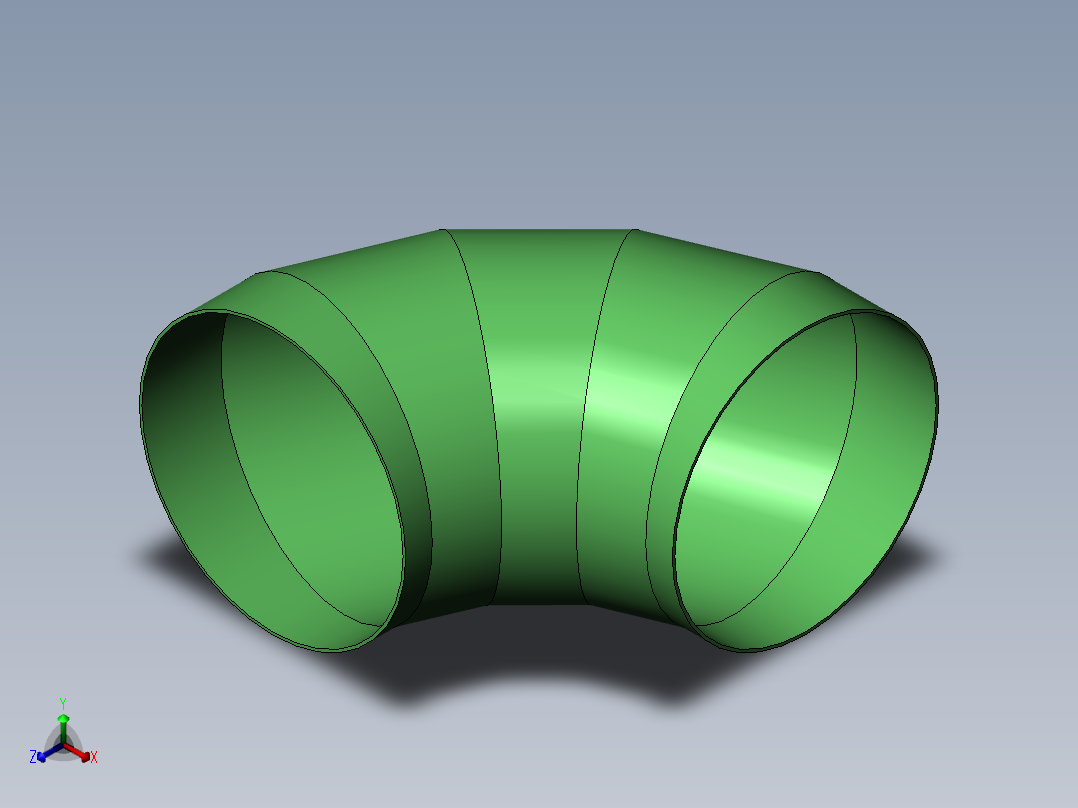 弯头 (28)正等轴测图