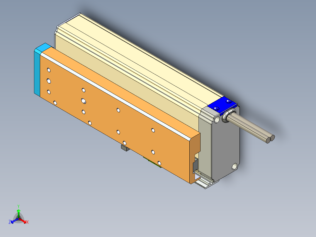 威洛博LES小滑台LES16-Lxx-S100-BL主视图