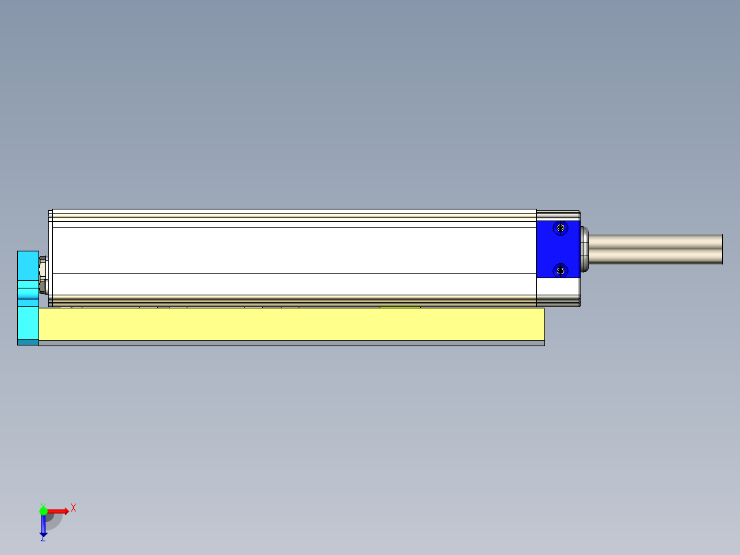 威洛博LES小滑台LES16-Lxx-S100-BL俯视图