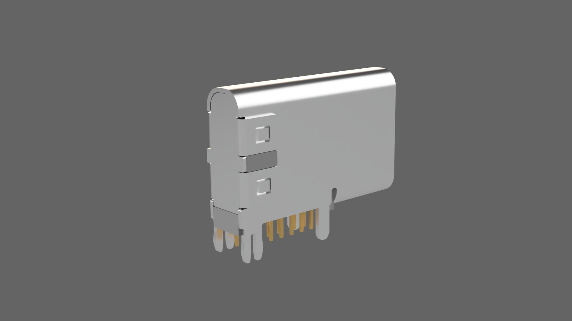 HROparts Elec TYPE-C-31-M-19垂直USB-C插孔