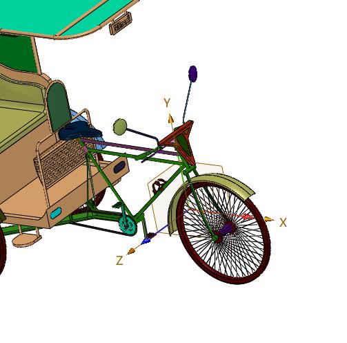 成人带座载人脚蹬人力自行车