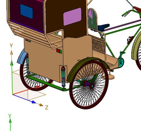 成人带座载人脚蹬人力自行车