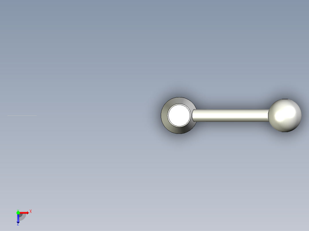 把手(不銹鋼製)LL-3D多系列多零件图纸模型俯视图