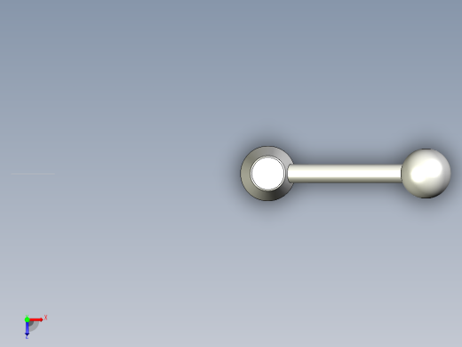 把手(不銹鋼製)LL-3D多系列多零件图纸模型俯视缩略图