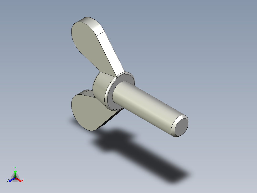 带耳螺钉-DIN_316_Wing_screws_4x0.7x14-11.9-7_20_1.9_10.5_4.stp主视图
