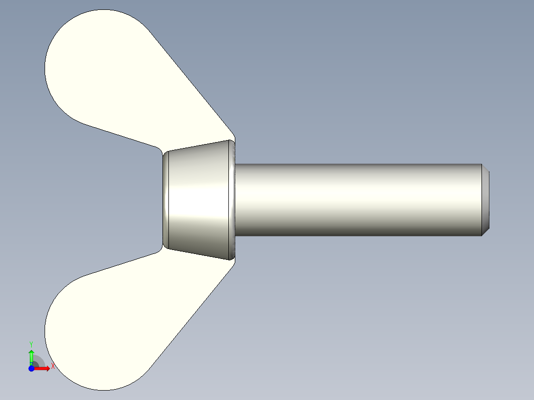 带耳螺钉-DIN_316_Wing_screws_4x0.7x14-11.9-7_20_1.9_10.5_4.stp前视图