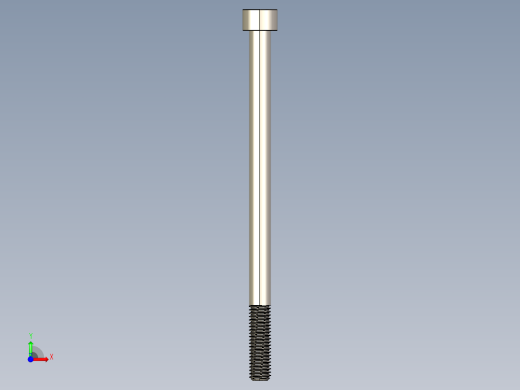 Screw_DIN_912_M8x130_A2.STEP公制内六角螺钉前视缩略图