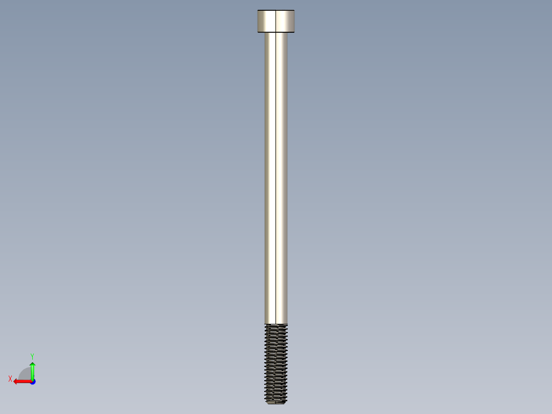 Screw_DIN_912_M8x130_A2.STEP公制内六角螺钉后视图