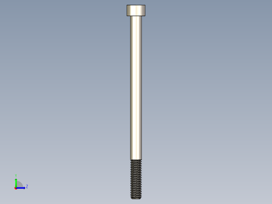 Screw_DIN_912_M8x130_A2.STEP公制内六角螺钉左视图