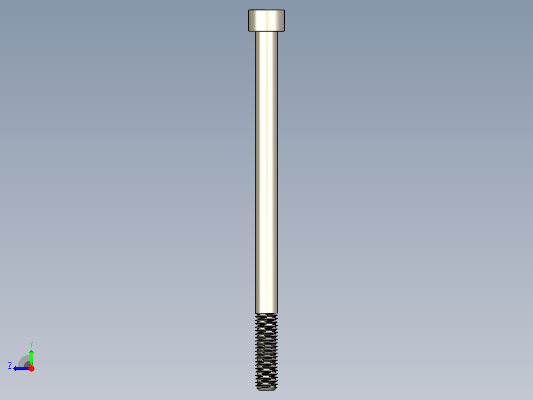 Screw_DIN_912_M8x130_A2.STEP公制内六角螺钉右视图