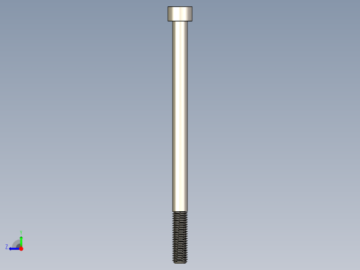 Screw_DIN_912_M8x130_A2.STEP公制内六角螺钉右视缩略图