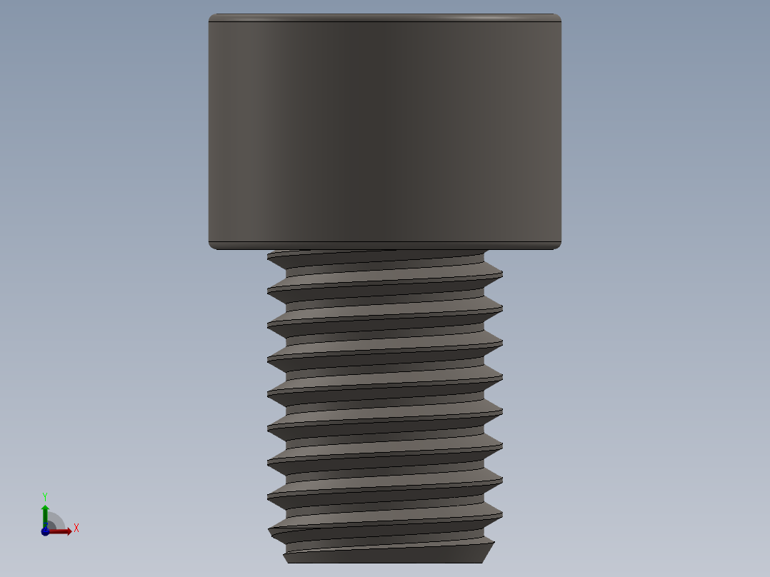 Screw_DIN_912_M12x16F_A2.SLDPRT公制内六角螺钉前视图