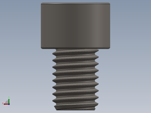 Screw_DIN_912_M12x16F_A2.SLDPRT公制内六角螺钉后视缩略图