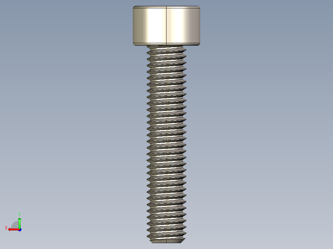 Screw_DIN_912_M5x25F_A2.STEP公制内六角螺钉后视图