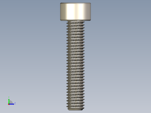 Screw_DIN_912_M5x25F_A2.STEP公制内六角螺钉左视缩略图