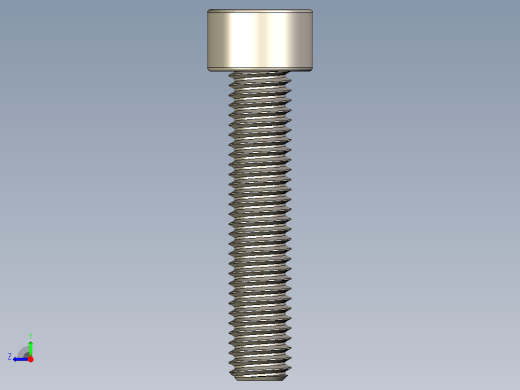 Screw_DIN_912_M5x25F_A2.STEP公制内六角螺钉右视缩略图