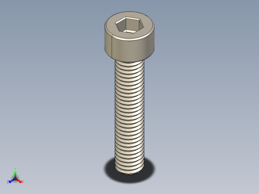 Screw_DIN_912_M5x25F_A2.STEP公制内六角螺钉正等轴测缩略图