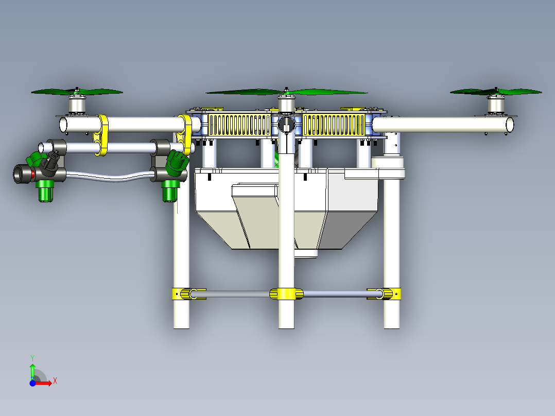无人机喷雾器前视图