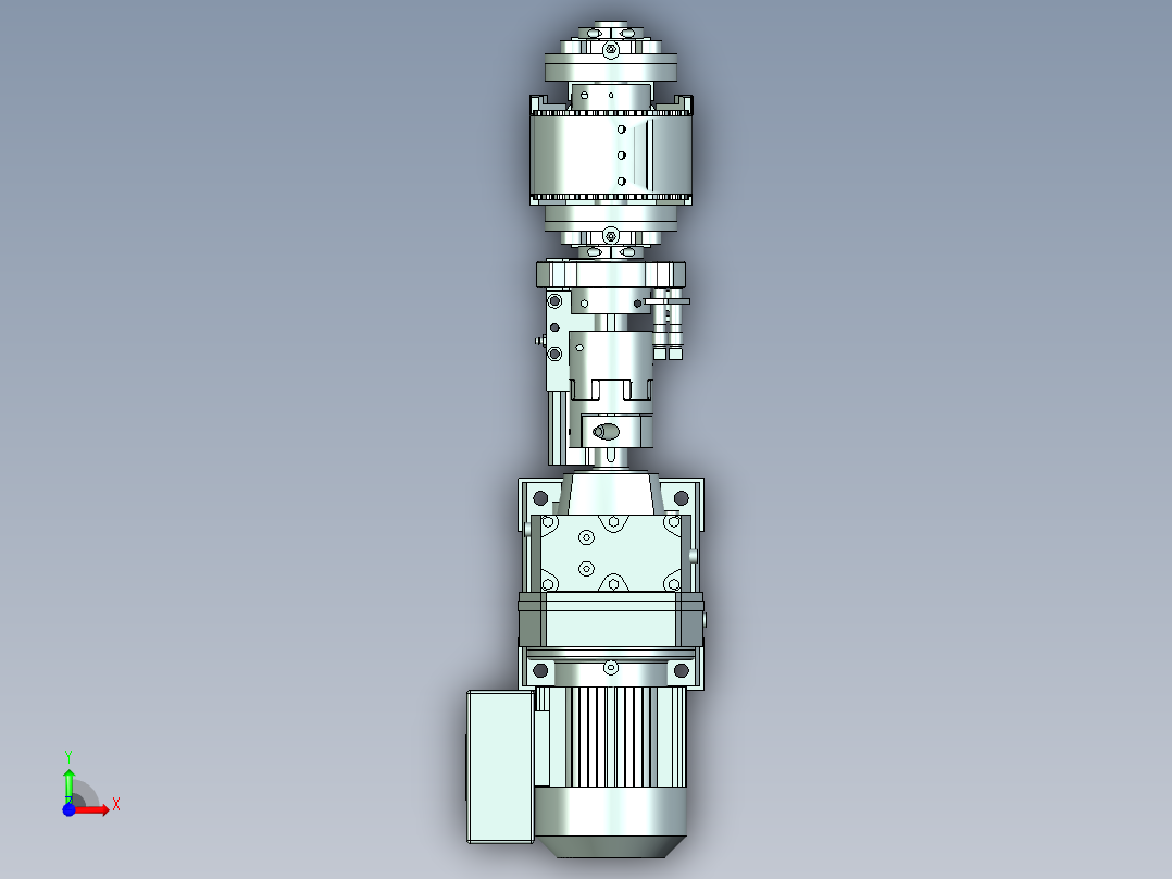 定距多工位输送线体设计前视图
