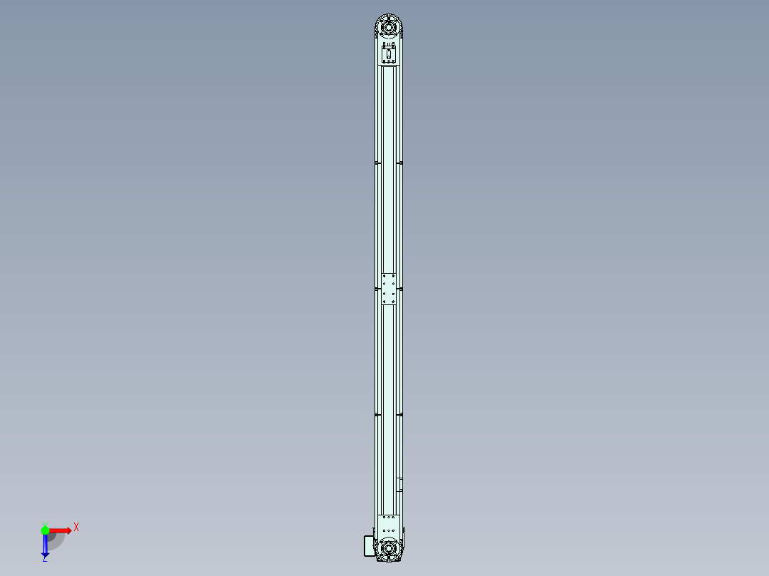 定距多工位输送线体设计俯视图