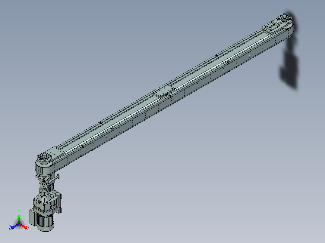 定距多工位输送线体设计正等轴测图