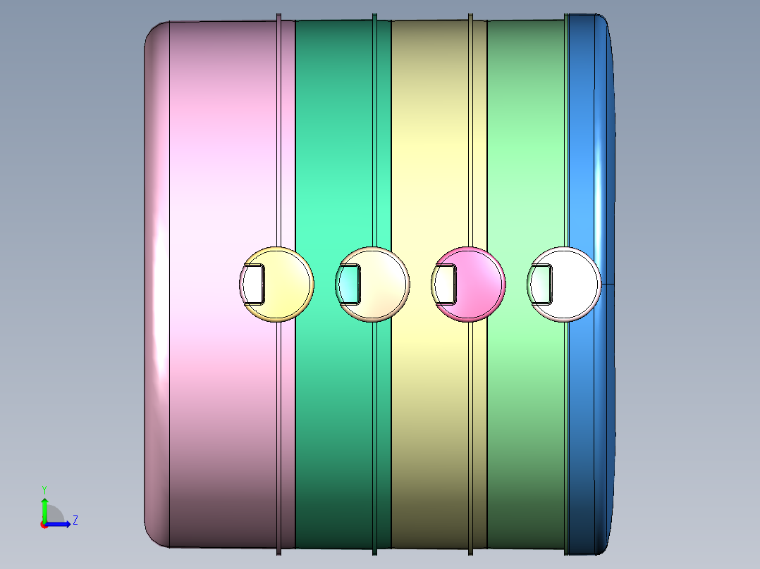 叠层饺子盒左视图