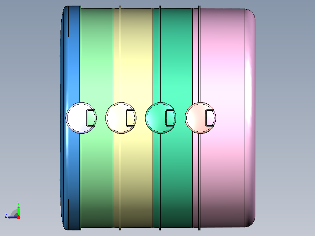 叠层饺子盒右视图