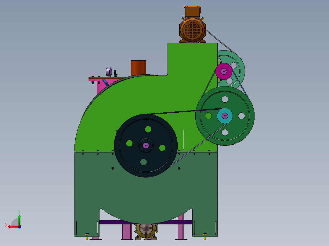 工业洗衣机sw24后视图
