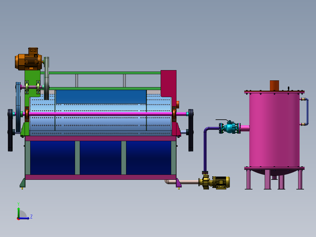 工业洗衣机sw24左视图