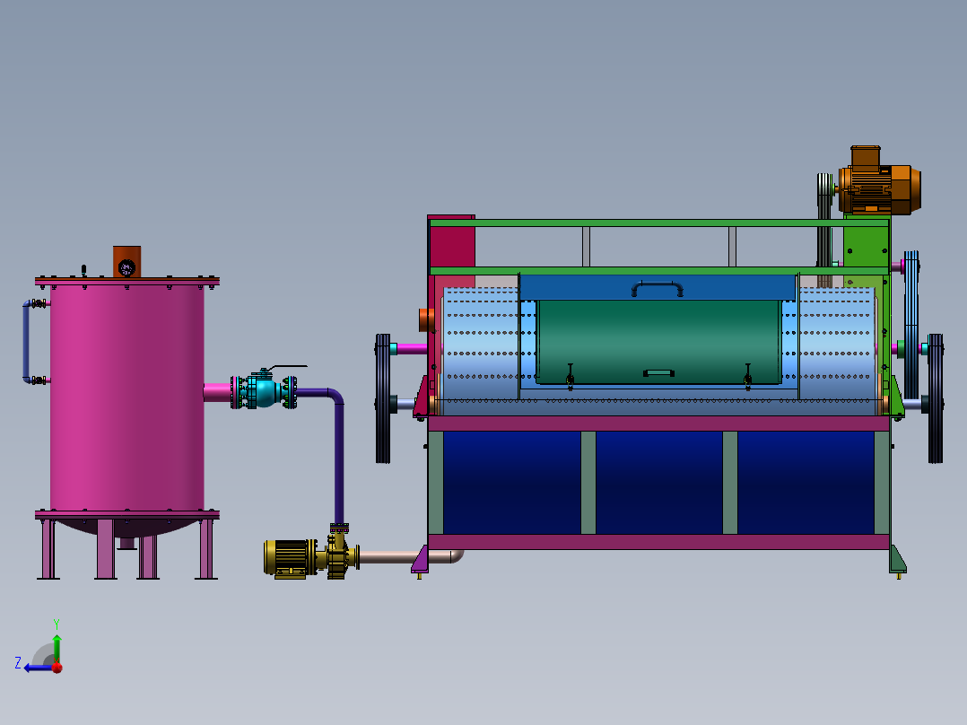 工业洗衣机sw24右视图