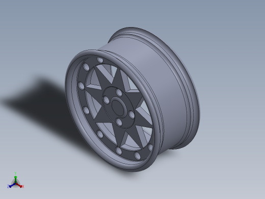 轮毂、轮胎(19)正等轴测缩略图