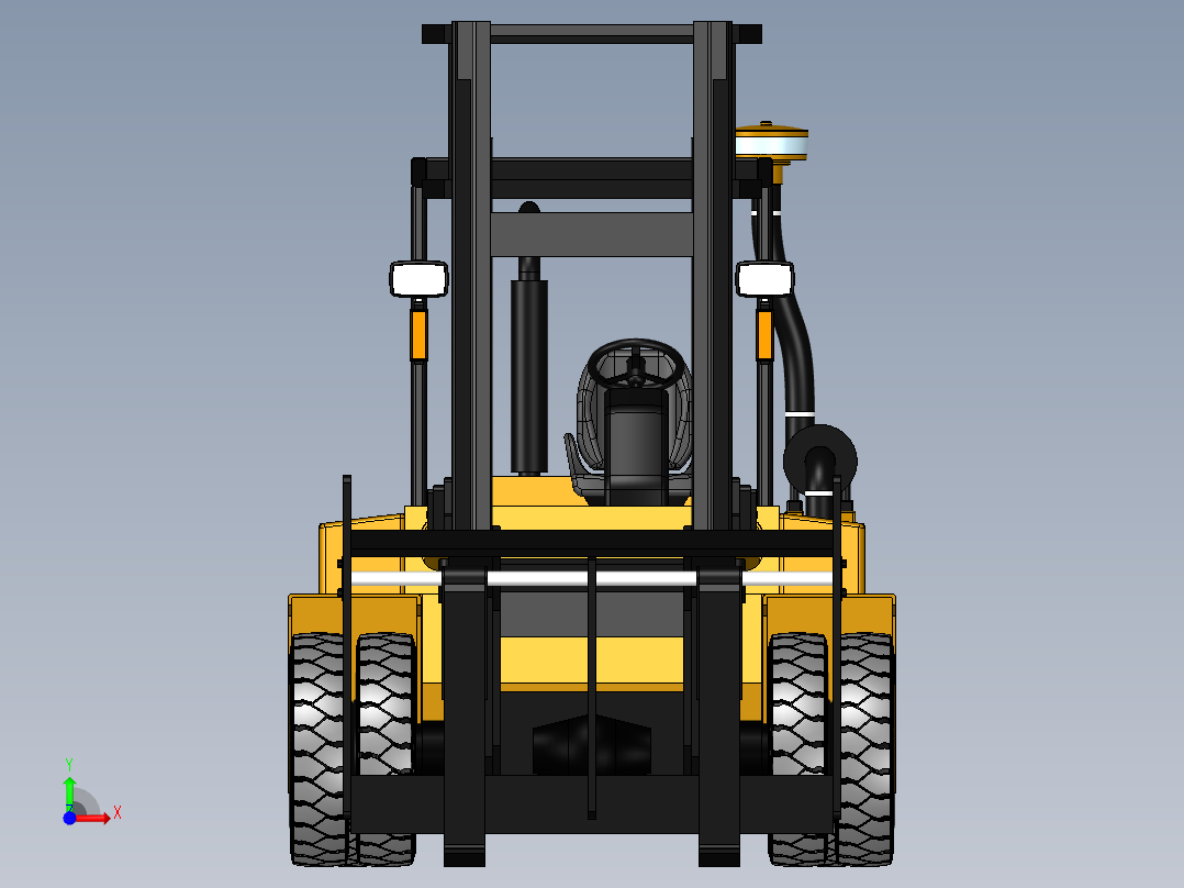 叉车、 卡特彼勒DP70 叉车 SW STP前视图