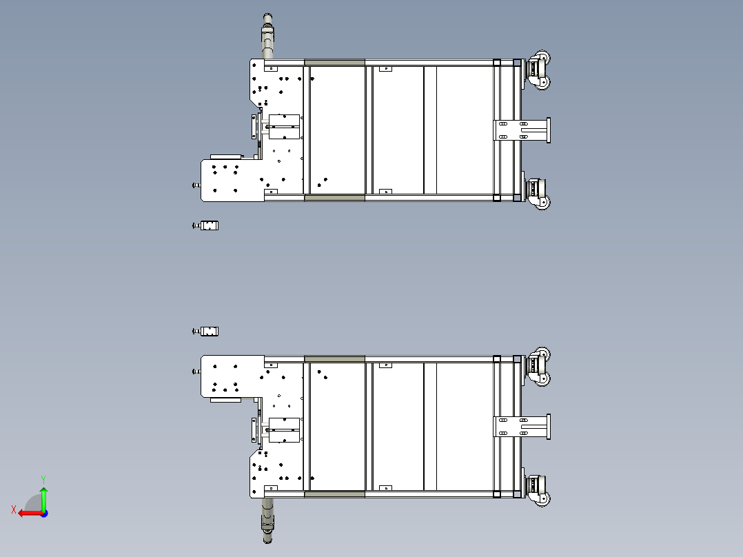 烟机焊接夹具后视图