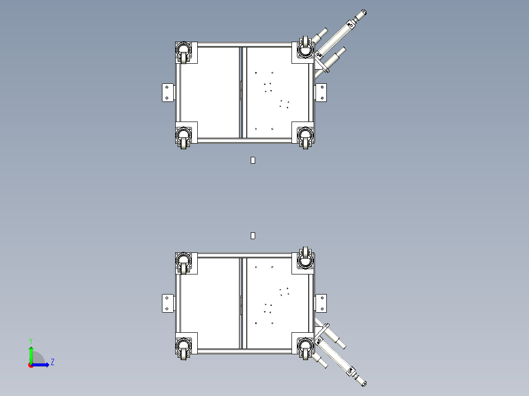 烟机焊接夹具左视图