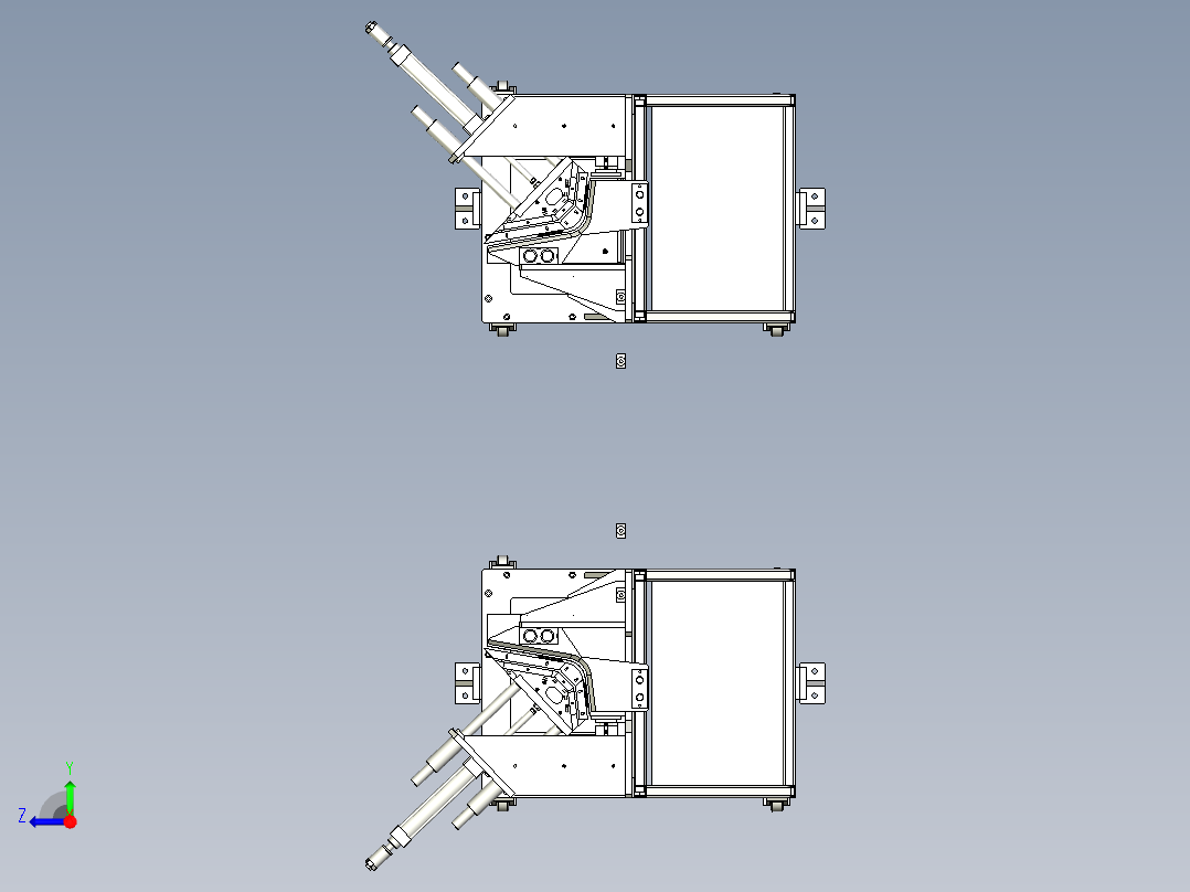 烟机焊接夹具右视图