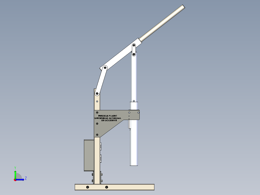 B3003508-立式手动注射机左视图