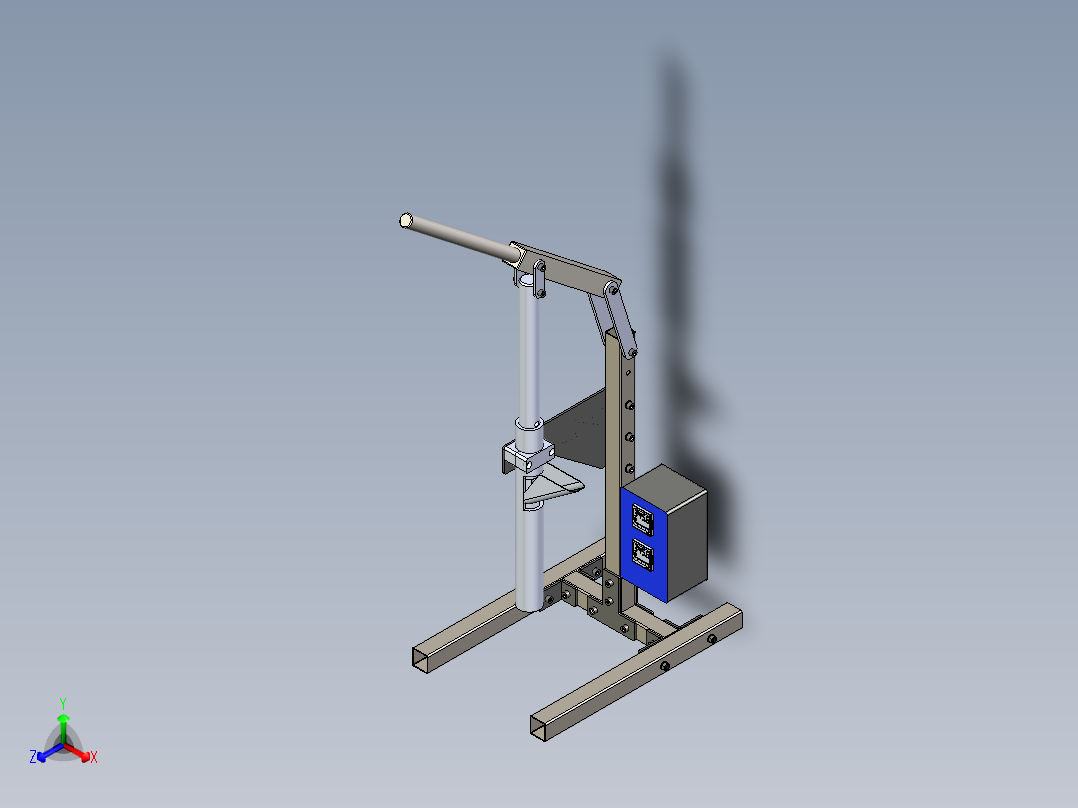 B3003508-立式手动注射机正等轴测图