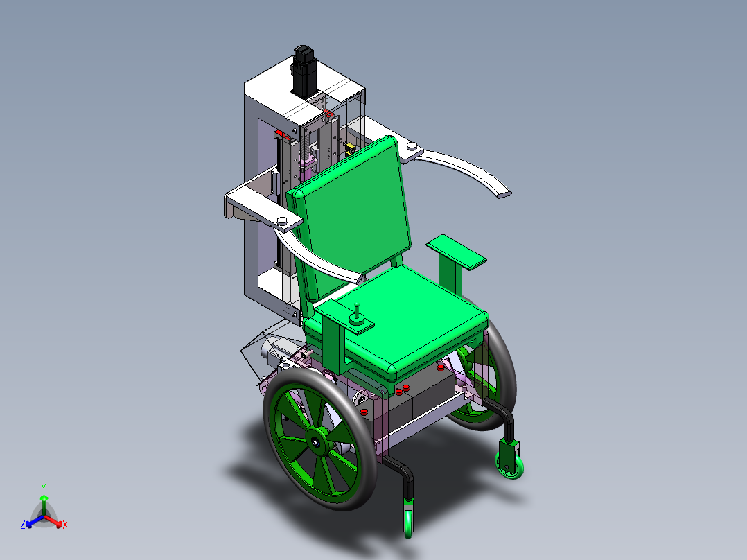 智能康复轮椅模型  sw20