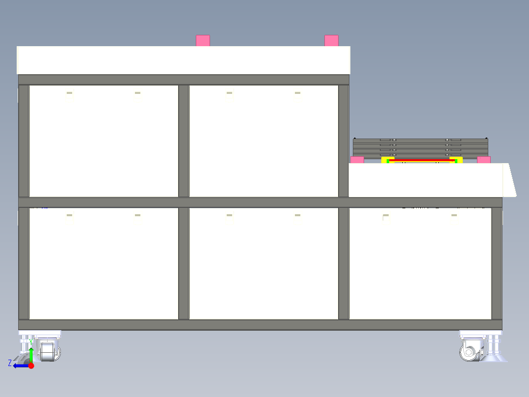 3c产品tray盘循环供料收料设备右视图