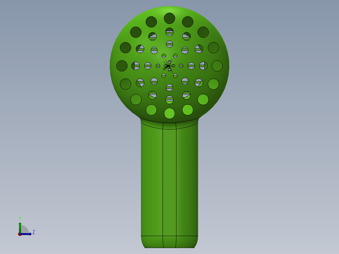 电吹风三维图左视图