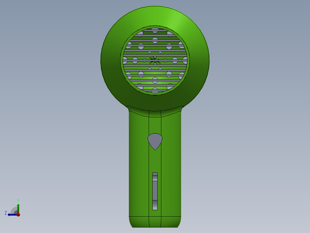 电吹风三维图右视图