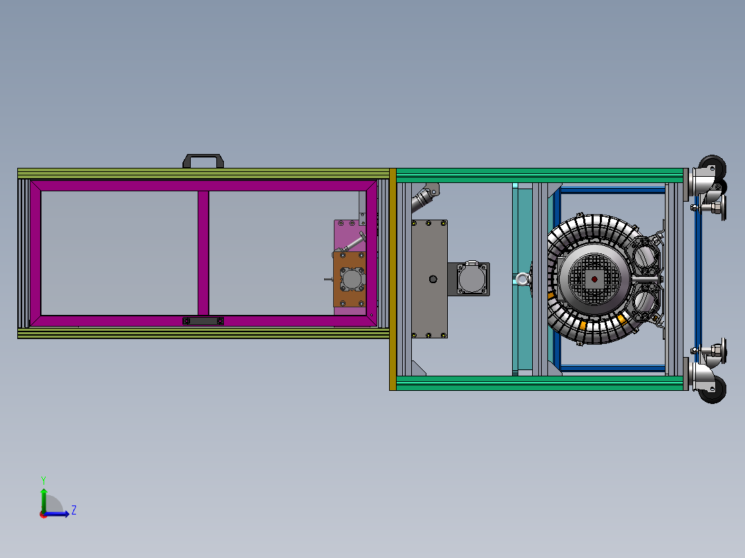 新能源汽车定子压装设备左视图